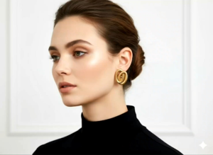 Bông tai Titan  phong cách cổ điển Monet ✨ Thiết kế độc đáo:    Lấy cảm hứng từ đường nét mềm mại của sợi dây liên kết hoa tai Monet không  chỉ là trang sức mà còn là biểu tượng. Chúng đan xen tạo thành khối hình học  uyển chuyển tượng trưng cho sự gắn