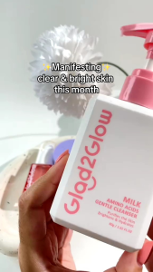 Ulasan Detail: Sabun Cuci Muka Glad2Glow Milk Amino Acid Gentle Cleanser Face Wash 80ml