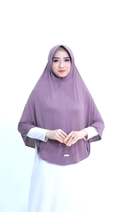 Hijab Khimar Bergo Jersey Premium Pad Anthem Size L & XL Non Tali
