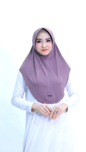 Hijab Bergo Hamidah Jersey Premium Pinguin Pad Anthem Size S & M