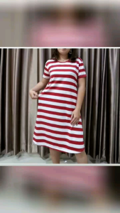 #Daster salur lengan pendek #Dress murah 2025