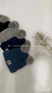DC KIDS TOPI RAJUT ANAK POMPOM KUPLUK BAYI POMPOM PREMIUM