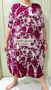 WOMEN BATIK DRESS L/XL OFFER/BATIK DRESS NIGHTY/BATIK INDONESIA/BAJU BATIK MURAH READY STOCK