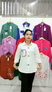 0060 size L-3xl  kemeja linen wayfansix lubana silang belakang kemeja korea kemeja kerja
