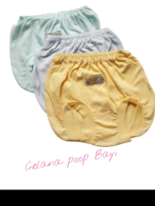 Celana Bayi - Celana Pop - Celana Lubang Depan Bayi New Born Merk Boboho isi 3Pcs