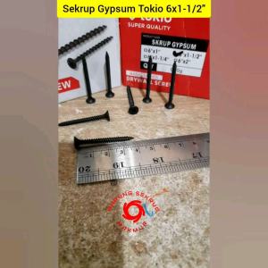(1 Box) Sekrup Gypsum 6x1-1/2 / Skrup Gypsum 4CM