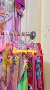 COD DS08 Daster Batik Kencana Ungu Label Biru Ukuran Jumbo