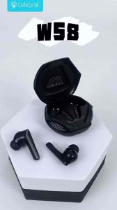 CELEBRAT W58 Wireless Gaming Earbuds With Cobra Design TWS Bluetooth 5.3 In-Ear Earphones High Sound Quality