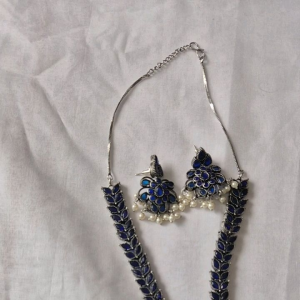 Casual Silver Polish Necklace & Earrings Set - Lightweight Simple Design