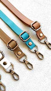 TALI TAS KULIT SINTETIS UK 15cm x 130cm BANTOLAN BLACK NIKEL BENTUK SEGI PREMIUM