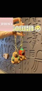 【TERESA】A139 Cute Capybara Doll Keychain | Rantai Kunci Patung Kapibara Comel 情侣/书包挂件 | 可爱水豚鼠公仔钥匙扣