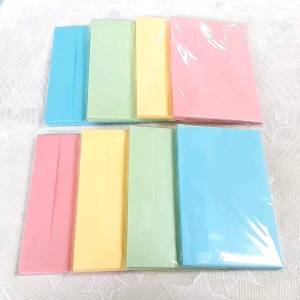 Bao thư màu 11x17 cm 12x18 cm xấp 25 cái màu hồng/vàng/xanh dương/xanh lá