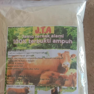 J.T.A Jamu Ternak Alami Pelahap Penggemuk Sapi Kambing Kemasan 500grm