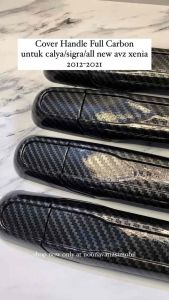 Cover Handle Gagang Pintu Full Carbon untuk Cylia, Sigra, Avanza & Xenia 2012-2021