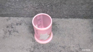 Hộp bút để bàn DIY - Ống đựng bút đồ trang điểm tròn cực xinh. 