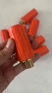 Béc rửa xe ORING đỏ đầu rửa xe mỏ vịt ren 13.8mm có ốc chống tuột đầu dùng cho máy rửa xe cao áp