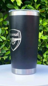 อาร์เซนอลสีดำ #ARS แก้วเก็บความเย็น 20 ออนซ์ สแตนเลส 304 โลโก้ยิงเลเซอร์ สำหรับสาวกอาร์เซนอล ควรมีไว้