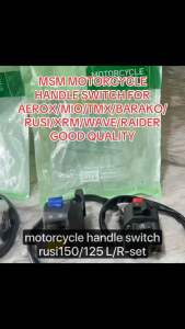 MSM MOTORCYCLE HANDLE SWITCH FOR AEROX/MIO/TMX/BARAKO/RUSI/XRM/WAVE/RAIDER GOOD QUALITY
