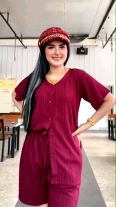Setelan Piyama Pendek Lady Crush | Setelan Hotpant | Busui