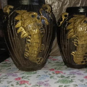 Year of The Dragon - Set of 3 Terra Cotta Vase