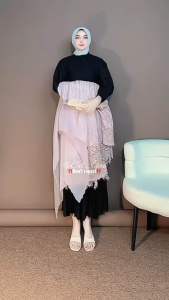 Selendang organza bordir NEW manual/selendang baju melayu/selendang veil