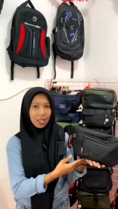 [SIELLE.ID 9098] TAS BAHU PRIA WAISTBAG BISA UNTUK TAS PINGGANG SLEMPANG WATERPROOF