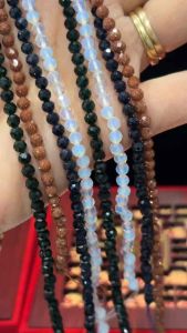 Dây đá 4li cắt giác lấp lánh xinh xinh làm vòng