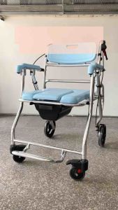 Ghế Bô Vệ Sinh Cho Người Già Gấp Gọn Có Phanh Tay GX918 - Ghế Tắm Đệm Ngồi Chống Thấm Nước