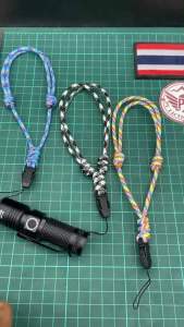 สายคล้องข้อมืออเนกประสงค์ ถักเชือกparacord 4mm. ปรับระดับสั้นยาวได้ ป้องกันการสูญหาย สําหรับห้อยโทรศัพท์มือถือ สายห้อยไฟฉายและอื่นๆ