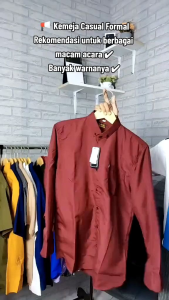KEMEJA PRIA MENS POLOSAN LENGAN PANJANG COOLMAN PAKAIAN PRIA CASUAL