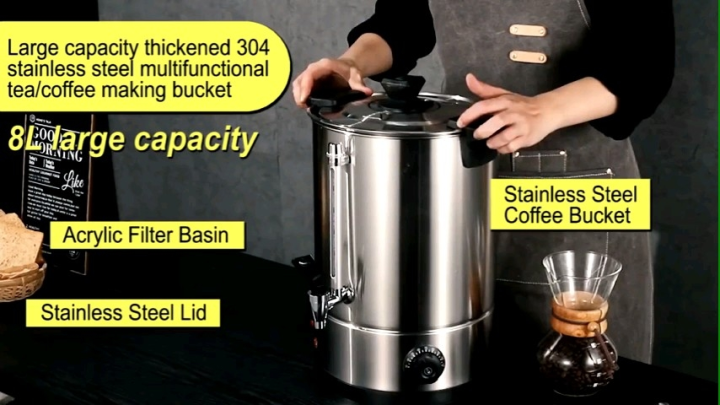 Commercial Coffee Urn Hot Water Dispenser 304 Stainless Steel