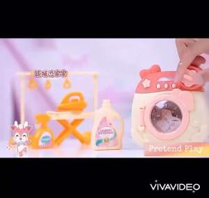 Toy Washing Machine vending machine Pretend Play Laundry Ironing Children Washer Dryer Kids Girl Boy Gift | Mainan Kanak Mesin Basuh
