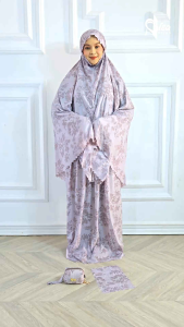 Mukena Travel Mini Motif 2in1 Premium Resleting Dagu Original Raisa