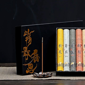 Natural Incense 10.5cm Gift Set 12款天然线香礼盒檀香沉香艾草鹅梨桂花线香家用卧室内房间持久熏香除臭去味