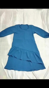 Baju gamis anak perempuan Pakaian muslim anak motif Sabhiya umur 3-10 tahun bahan crinkle air flow