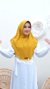 KEYSHA Daffi Hijab Kancing Terbaru 2023 Jilbab Instan Jersey Premium Bergo Berkualitas