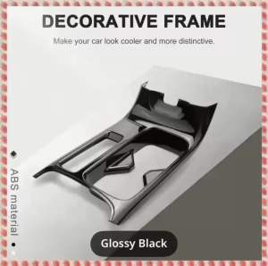 อุปกรณ์ตกแต่งคอนโซลกลางสีดำเงาสำหรับรถ รุ่น -V Vezel 2021 2022 RHD