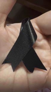 เข็มกลัดไว้ทุกข์ โบว์ไว้ทุกข์ไว้อาลัย 10 ชิ้น