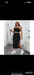 Plus Size Terno Maxi Skirt & Sleeveless Top Coords - MARIZ