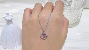 เซ็ทเครื่องประดับ เกาหลี จีดีไซน์ สร้อยคอ สร้อยคอเงิน พร้อมจี้รูปดาว ประดับเพชร เลือกที่สไตล์เกาหลี