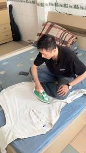 Cầu là quần áo kiểu ngồi 30x80cm chân gập gọn  Kệ để ủi đồ kiểu ngồi 47wood