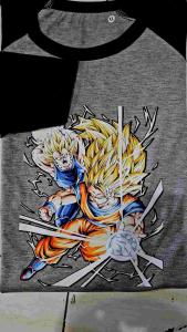 KAOS RAGLAN PRIA DRAGN BALL DTF\ KAOS RAGLAN PRIA LENGAN 3\4 ATASAN PRIA / KAOS MURAH / KAOS DISTRO / KAOS SIMPLE / T-SHIRT PRIA