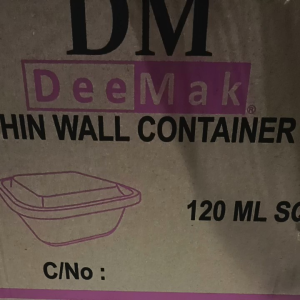 Thinwall Kotak 120ml Square isi 25 set / Kotak Makan / Mangkok Plastik / Tempat Kue / Food Container