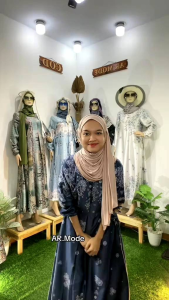 Gamis MALAKA Silk Premium/Gamis muslimah basic Busui & Bumil. Size ready M L XL4L&6L.