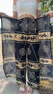 (ร้านค้าส่งไว)กางเกงผูกหน้าหลัง(ลายก้างปลา) กางเกง4สาย กางเกงแหวกข้าง กางเกงแหวกจิมิ กางเกงคลุมบิกินนี่ ผ้าคลุมบิกินนี กางเกงใส่ไปทะเล ชุดไปทะเล