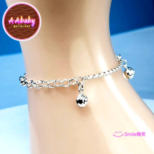 🌈AAbaby Galleries AA116 Original Baby Silver Anklet Bracelet Smile 微笑 Rantai Kaki/Tangan/Gelang Bayi