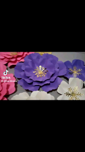 26pcs set Paper flowers backdrop decorations party supplies