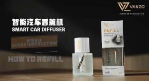 VANZO Smart Car Diffuser 100ml Refill Pack 5 Flavors Cloud Tea Mist English Pear & Freesia Classic Blossom Secret Musk Wintersweet