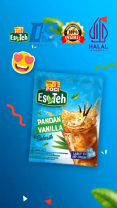 ES TEH CAP POCI PANDAN VANILA +SELASIH /ES TEH INSTAN 10 SACHET × 24g