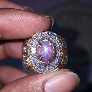 natural purple sapphire star ceylon safir srilanka no treatment BODY GLASS